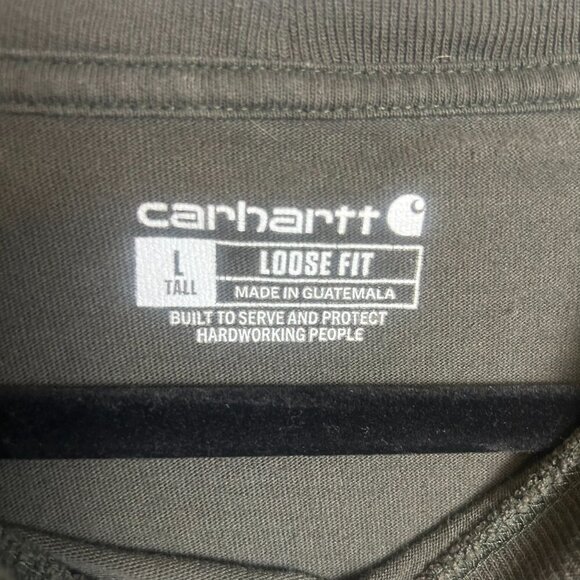 Carhartt Loose Fit Grey Green Men's Short Sleeve Tee G24 - Picture 2 of 6
